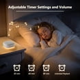 thumbnail image 6 of DTIRD White Noise Sound Machine,20 Soothing Noise Machine for Baby & Adults,Sleep Aid & Focus Therapy, Night Light, Timer, Memory & Headphone Compatible ,Ideal for Home, Office & Travel, 6 of 10