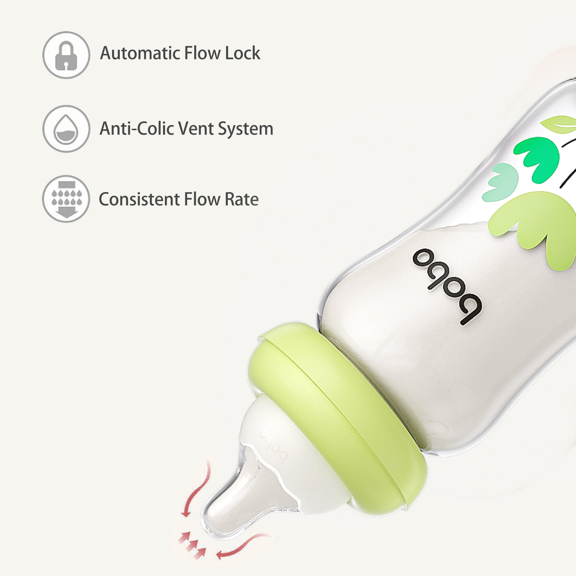 YOHKOH Natural Baby Bottles Sets with Level S Nipple,0m+(5.4oz (Pack of 4)Green)
