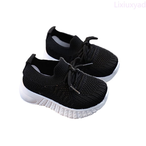 Lixiuxyad Cute Mesh Shoes Boy Girl Non First Lace-up Sneakers Sizes 7(Toddler 18-24 Months)