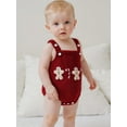 thumbnail image 4 of Rovasas Baby Christmas Romper Overalls Tree Letter Embroidery Jumpsuit, 4 of 9