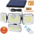 thumbnail image 2 of 500W Solar Lights Outdoor IP65 Waterproof with Motion Sensor 3 Modes Security for Garden Patio Solar Wall Light Integrated-333 SMD 24 Months Warranty, 2 of 5