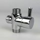 thumbnail image 1 of Válvula desviadora, macho G1/2; adaptador en T de grifo de latón cromado, accesorios para grifo de ducha de baño, válvula de llenado de 3 vías desviadora de agua, macho Tw, 1 of 5