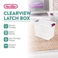 thumbnail image 3 of Caja de almacenamiento Sterilite ClearView Latch 27 Qt, paquete de 12 unidades, 3 of 8