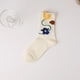 thumbnail image 1 of Zhuge 6 pares de calcetines finos de algodón para mujer, calcetines de algodón suave para mujer por encima del tobillo (blanco), 1 of 2