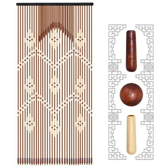 Bamboo Beaded Curtain for Door Doorway,Window Hanging Room Divider,Boho Rustic Home Decor,Hanging Wood Beaded Curtain for Doorways for Home Decor