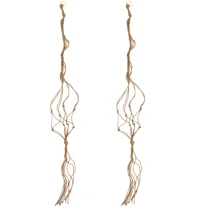 2 Pcs Indoor Plant Basket Hanging Net Bag Crochet Planter Jute Hangers Outdoor