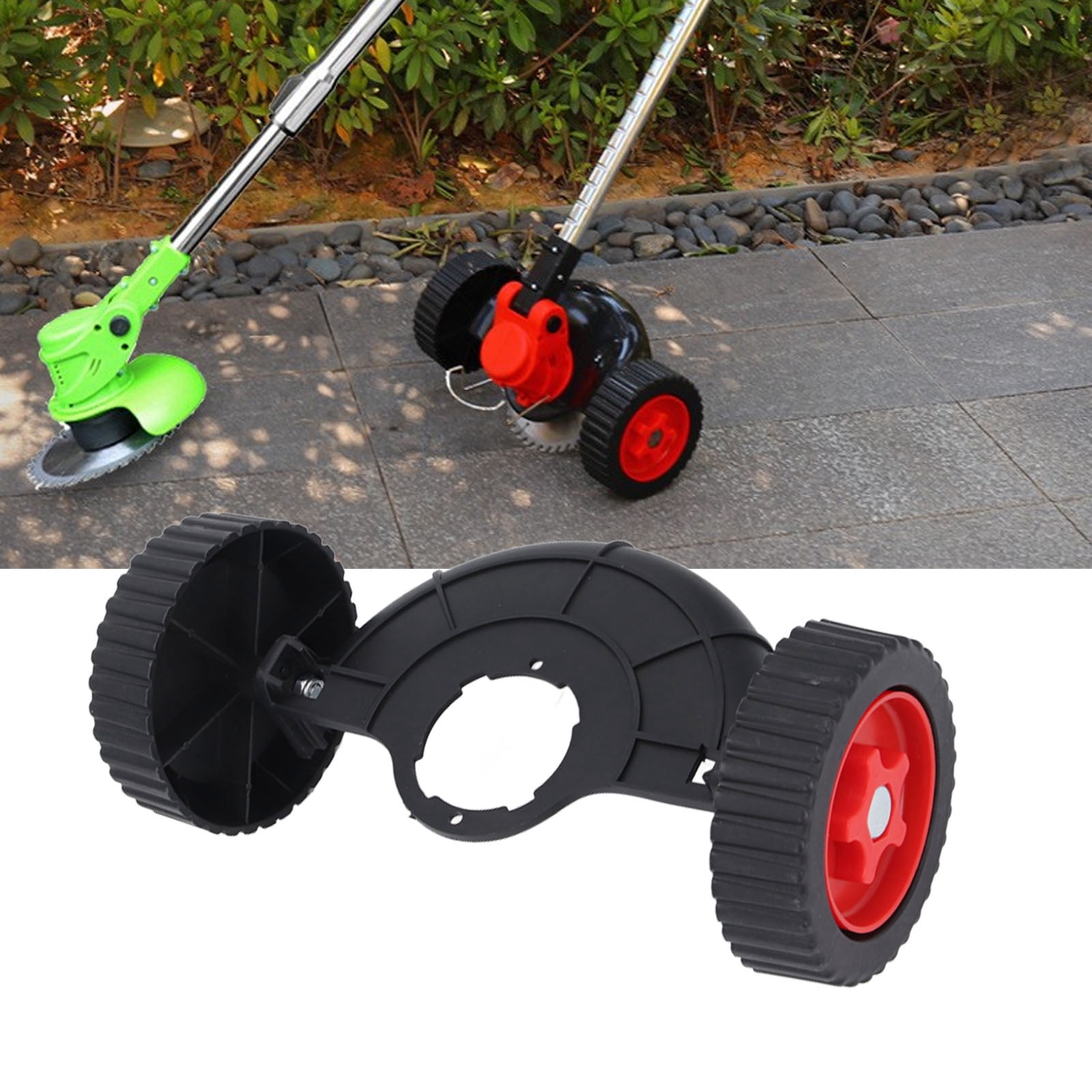Weed Trimmer Auxiliary Wheel, Rugged Structure ABS Weed Trimmer Support Wheel Lightweight  for Gardening