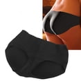 thumbnail image 1 of Bragas levantadoras de glúteos, acolchadas en la cadera, sin costuras, de talle bajo, Push Up, fajas para levantar glúteos, negro brillante XL, 1 of 12