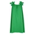 thumbnail image 4 of Ohufall Women's Dress Loose Sling Solid Color Knee-Length Dress Casual Vacation Comfort Dress, 4 of 6