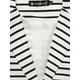 thumbnail image 5 of Blazer A Rayas Con Cierre De Botón Y Bolsillo Con Solapa Con Muesca Para Mujer Blanco M, 5 of 5