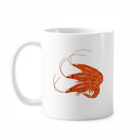 

Prawn Seafood Delicacy Shrimp Mug Pottery Cerac Coffee Porcelain Cup Tableware