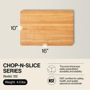 John Boos Chop-N-Slice Series Rectangular Maple Cutting Board, 16 x 10 x 1, 4.5 lb