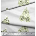 thumbnail image 3 of Soimoi Georgette Viscose Fabric Leaves & Paisley Block Print Fabric by Yard 42 Inch Wide, 3 of 3