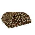 thumbnail image 1 of Zambia Foot Rest, Giraffe Skin Pattern Wildlife Symbolic Zoo Hippie Style Picture, Non-Slip Backing Adjustable Ergonomic Memory Foam Leg Support for Office, Redwood Pale Yellow, by Ambesonne, 1 of 5