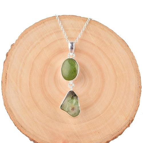 Natural Real Raw Tourmaline-Nephrite Crystals Bezel Pendant Necklace, Birthstone, Healing Rough Gemstone, Birthday, Mothers Day Gift Jewelry, Occasion Wear, Gift for Her