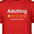 thumbnail image 2 of Teelocity Adulting Rating Graphic T-Shirt (Large - Standard Fit, Red), 2 of 4