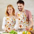 thumbnail image 3 of Pioneer Flower Floral Print Pattern Apron-Garden Aprons for Women with Pockets-Cotton Linen Waterproof Kitchen Cooking Gardening Aprons Adjustable for Kitchen,Cooking,BBQ and Salon 33x27 Inch, 3 of 7