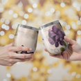 thumbnail image 2 of 12oz Stemless Wine Tumblers Vintage Butterfly Flower Pattern Vacuum Insulated Stainless Steel Travel Tumbler Cups Mug with Lid and Straw for Champaign,Cocktail,Beer with Cleaning Brush, 2 of 5