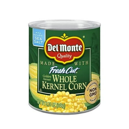 Del Monte Canned Fresh Cut Whole Golden Sweet Kernel Corn, 8.75 Ounce - Pack of 2