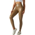 thumbnail image 2 of Karoyedx Leggings for Women Tummy Control Women Yoga Leggings High Waisted Tummy Control Butt Lifting Gym Workout No Front Seam Leggings Yellow Size,2XL, 2 of 8