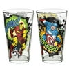 Marvel Comics Thor, Captain America, Iron Man & Hulk Pint Glasses 16 oz.