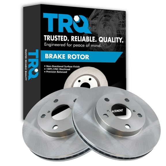 TRQ Front Brake Rotors Set Vented Fits Select 2001-2005 Toyota RAV4