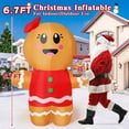 thumbnail image 6 of GOOSH Christmas Inflatables 6.7 FT Gingerbread Man Inflatable, Cute Blow Up Gingerbread Man Inflatable with Built-in LEDs, Outdoor Christmas Decorations Inflatable Gingerbread Man for Xmas Holiday, 6 of 7