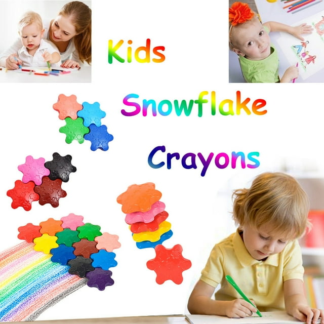 Ynlkorvg And Snowflake Smooth Supplies Crayons Write 12pc Creative Kids Office Stationery
