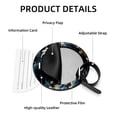 thumbnail image 4 of Swan 2pcs PU Leather Round Bag Tags with Privacy Cover and Name ID Tag - Suitcase Tags for Travel Luggage, Handbags, Backpacks, School Bags, 4 of 6