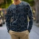 thumbnail image 4 of Men's T Shirt Graphic Abstract Neck Clothing Apparel Outdoor Long Sleeve Print Fashion Designer Vintage L, 4 of 5