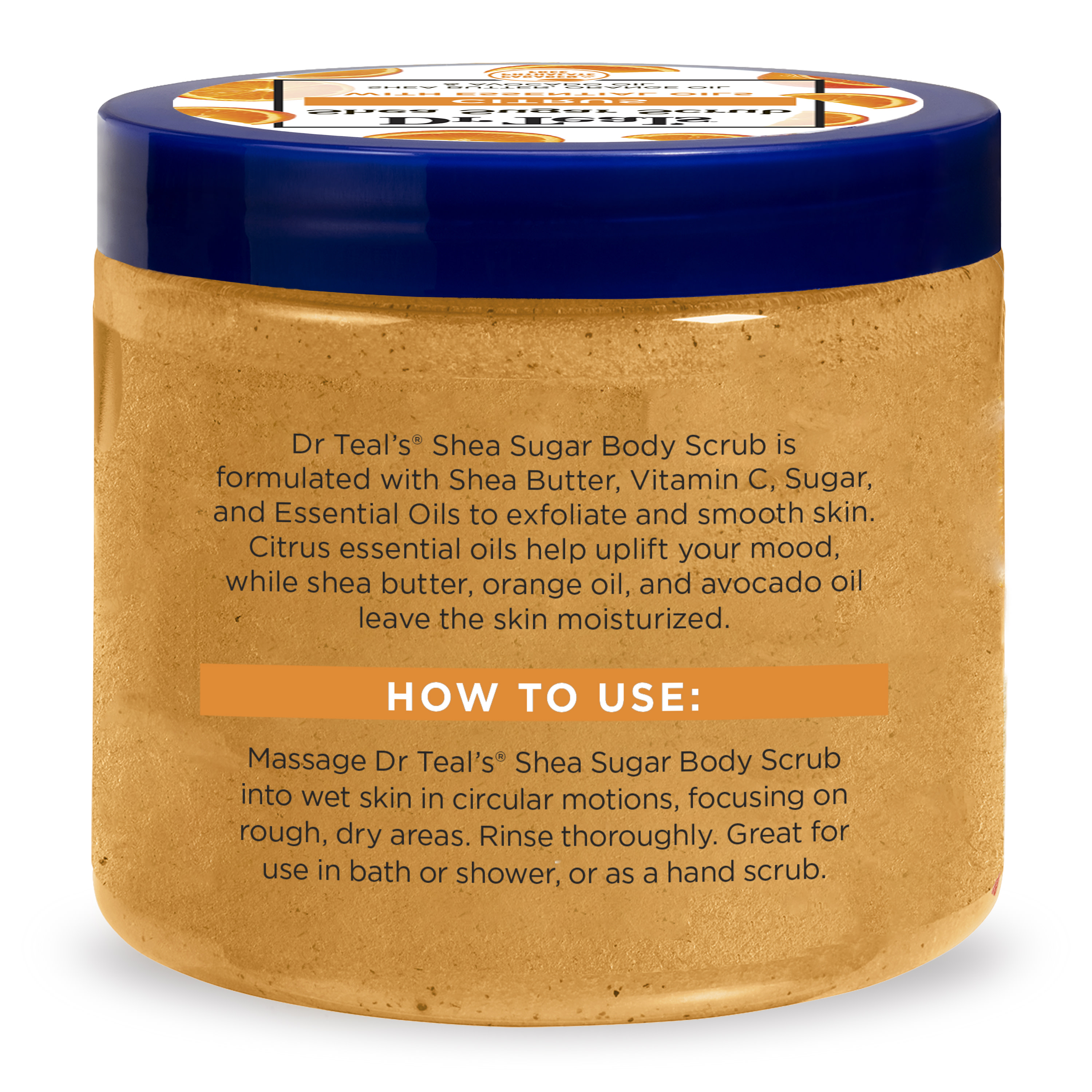 Dr Teal's Shea Sugar Body Scrub with Citrus & Vitamin C, 19 oz photo 7