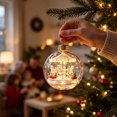 thumbnail image 4 of Lighted Christmas Ball Ornaments Clear Miniature Winter Scene Baubles with Glowing LED for Holiday Tree Decor, 4 of 7