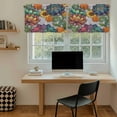 thumbnail image 5 of Vintage Floral Boho Tier Curtains 36 Inch Length, Abstract Art Modern Flowers Cafe Short Curtains for Bathroom Over Sink, Small Kitchen Curtain Light Filtering Tiered Drapes 2 Panels 27.5"Wx36"L, 5 of 8