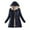 Navy, variant on Lindreshi Cardigan Sweaters for Women Plus Size Women's Plus Fleece Cotton Jacket Warm Lamb Fleece Top Coat Sweater Coat