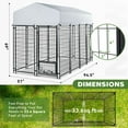 thumbnail image 2 of WOKEEN Large Dog Kennel Outside, 8'×4'×6',Welded Rectangular dog kennel outdoor with Waterproof Roof,2 Rotating Bowls & Secure Lock for Backyard （All Life Stages Dogs）, 2 of 7
