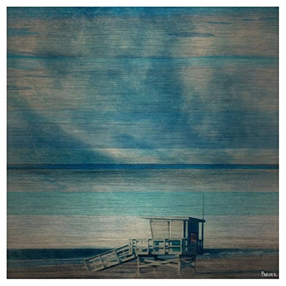 Guard Shack by Parvez Taj Painting Print on Brushed Aluminum