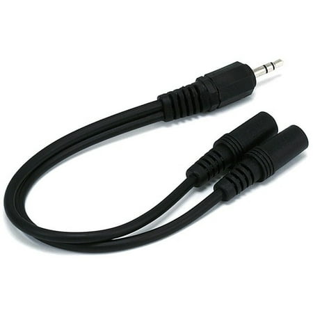 Trs Y Cable Monoprice 6inch 3.5mm (1/8