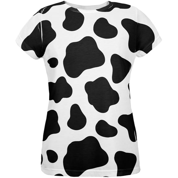 Halloween Cow Pattern All Over Womens Costume T Shirt