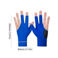 thumbnail image 2 of Guantes de billar Guantes de billar de 3 dedos Suministros de billar transpirables (azul izquierdo), 2 of 6