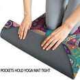 thumbnail image 3 of Purple Pioneer Flower and Paisley Pattern Hot Yoga Mat Towel Non Slip for Hot Yoga - Quick-Drying Yoga Mat Cover with 4 Corner Pockets with Travel Bag - Hot Yoga Towel Non Slip 74"x26", 3 of 6