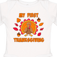 thumbnail image 4 of Inktastic My First Thanksgiving with Cute Turkey Boys or Girls Long Sleeve Baby Bodysuit, 4 of 5