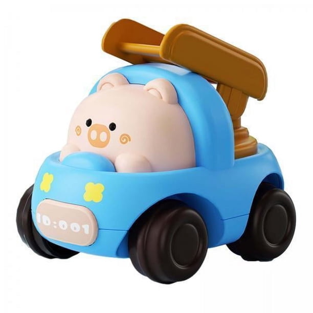 Coche para niños,Coche de juguete de inercia para niños,dibujos animados de animales,coche deslizante,Vehículo de ingeniería de camiones interactivo para niñas y niños,Vehículo de