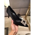 thumbnail image 1 of Zapatos de vestir de satén con punta en punta y tacón de aguja de lujo para mujer, elegantes zapatos de novia con cristales para boda, 1 of 6
