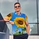 thumbnail image 4 of Fotbe Blue Sky Sunflower Camiseta Polo de Golf para Hombre con Estampado – Camisa Deportiva Transpirable con Cuello Abotonado-3X-Large, 4 of 6