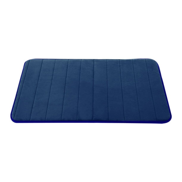 Nonslip Memory Foam Bath Mat Absorbent Bathroom Floor Rug Royal Blue 31.5" x 19.7" Walmart