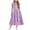 Purple, variant on Nskgu Girls Maxi Summer Short Flutter Sleeve Casual Dress with Pockets for 4-13 Years