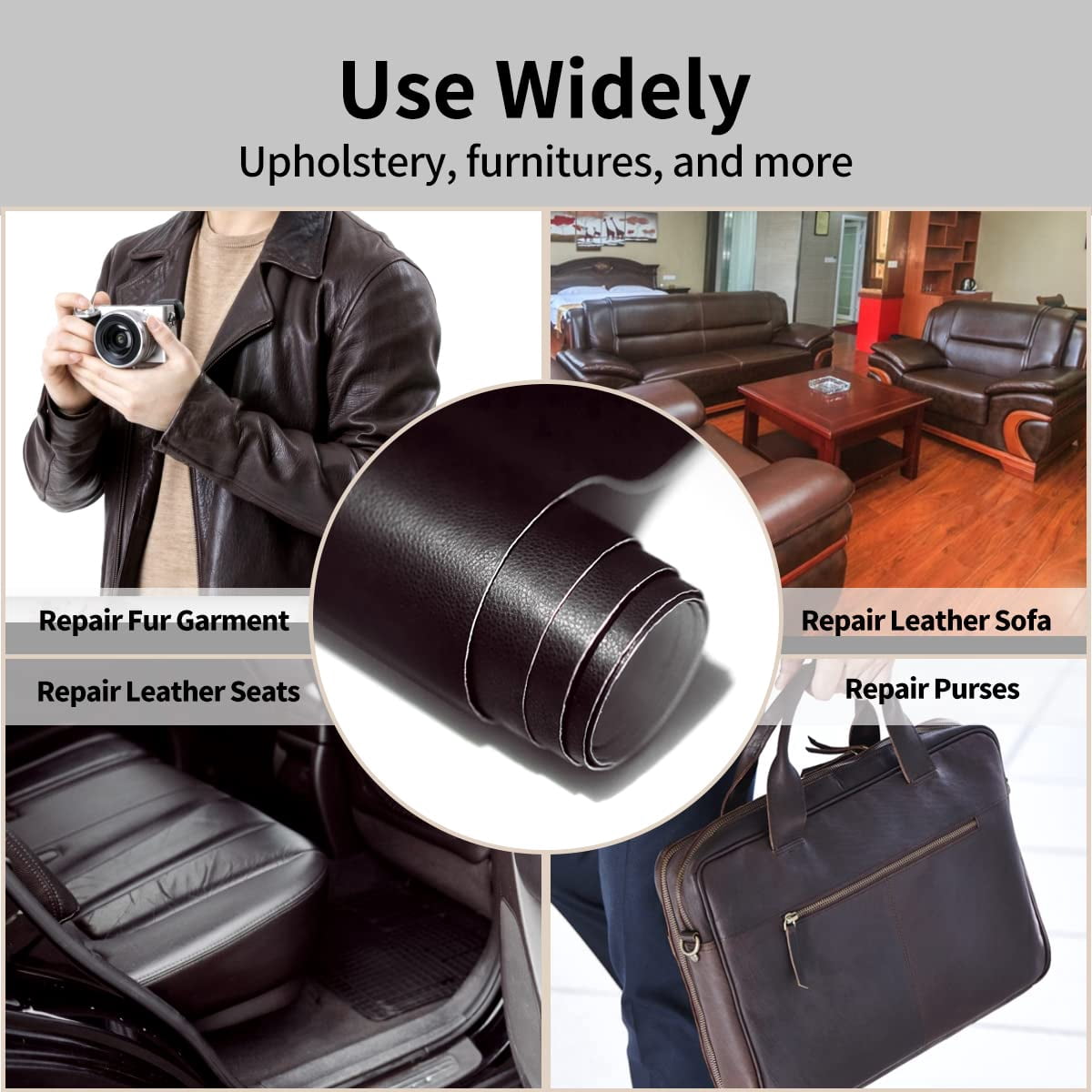 Leather Repair Patch, 16X79 inch Self Adhesive Leather Repair Large Leather Repair Tape