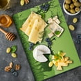 thumbnail image 5 of Antlers Cutting Board, Male Deer on a Meadow with Trees and Crow Bird Woodland Mist Rural Green Country Print, Decorative Tempered Glass Cutting and Serving Board, Large Size, Green, by Ambesonne, 5 of 5