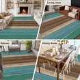 thumbnail image 5 of Non-Slip Rug Pad Rugs Rustic Green Teal Brown Wooden Rectangle Area Rugs 9x12Ft Soft Carpet Pads for Living Room Kids Room, Farm Vintage Wood Plank, 5 of 9