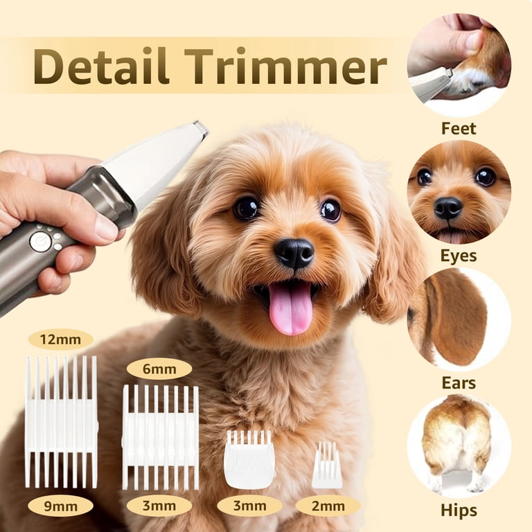 Skdwakiz 4-in-1 Dog Grooming Clipper Kit with LED photo 3